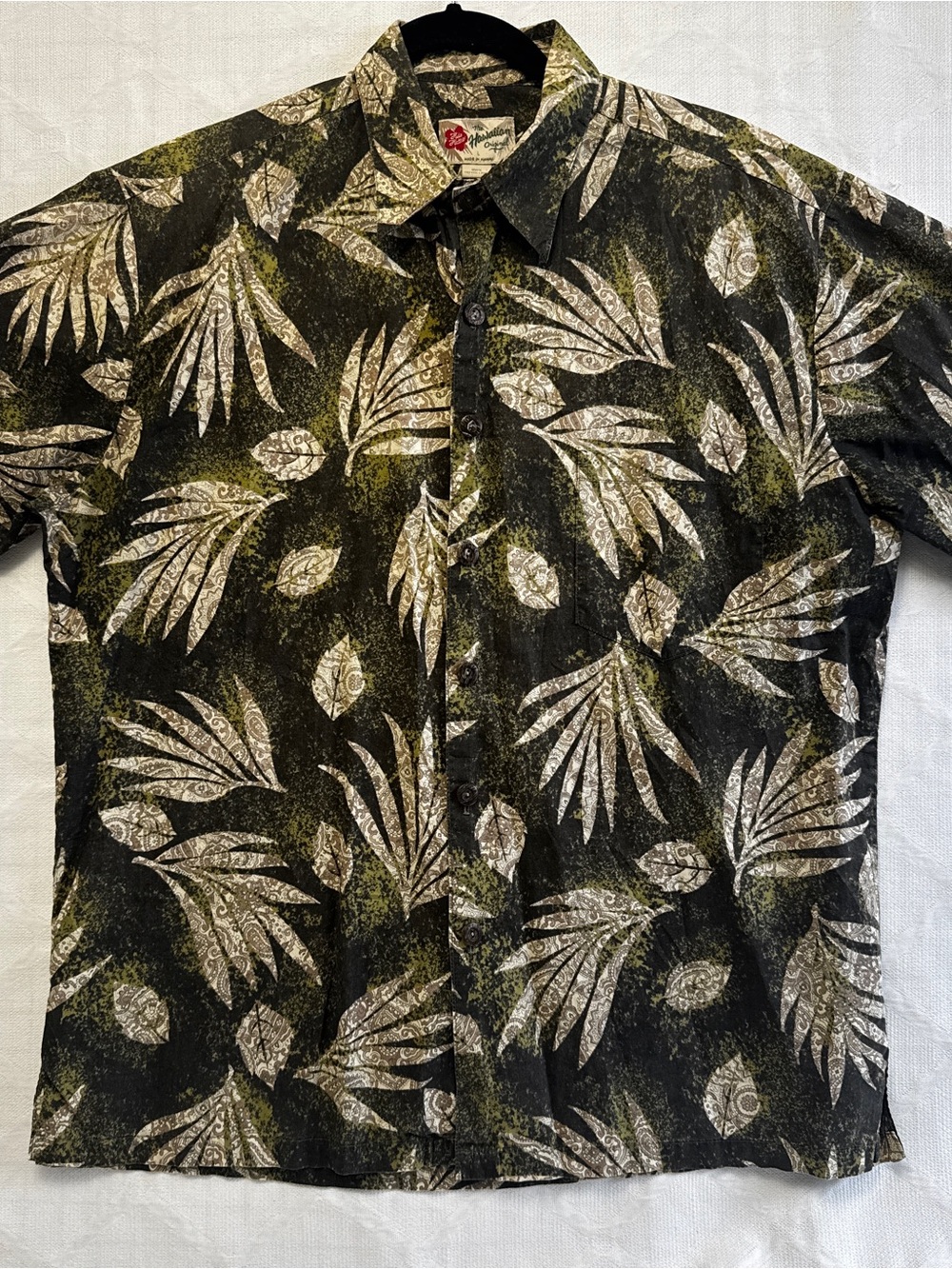 Vintage Hilo Hattie Hawaiian Aloha Shirt Made in Hawaii Cotton Men's L